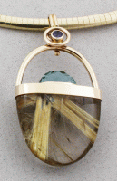 Patrick Murphy - Rutilated Quartz, Blue Topaz & Tanzanite Enhancer 24116-07